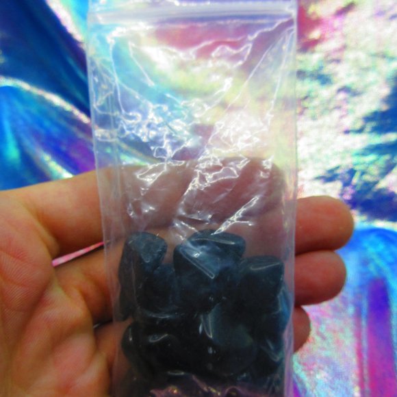 Black Obsidian Tumbled 1 Ounce Grid Set - Picture 2 of 5